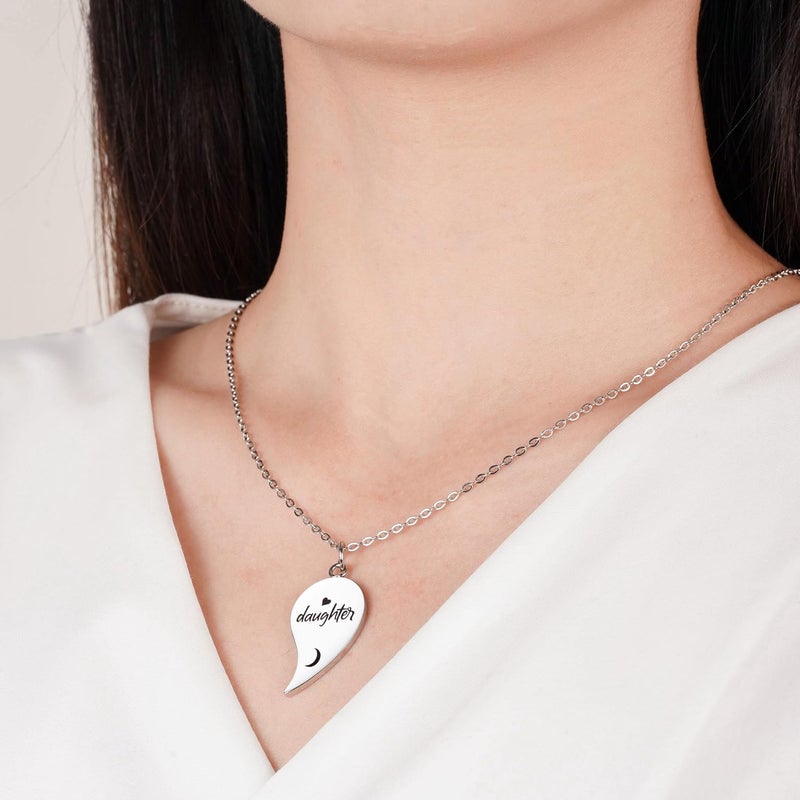 Yonhon Father Daughter Necklace for 2, Father Daughter Matching Bracelet Set for 2 - Image 5